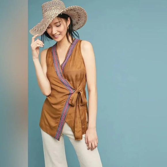 MAEVE by ANTHROPOLOGIE Liviana Wrap Tunic in Holly - Picture 1 of 10